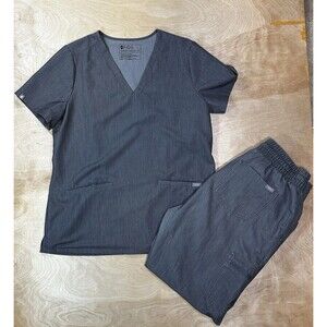 FIGS Women Technical Collection Scrub Set Graphite Jogger Pants Size Medium